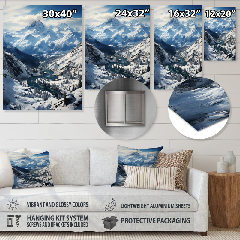 Canada Whistler Mountain Bliss - Décoration murale en métal Canada, H 20 po x l 12 po x P 1 po