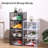 Clear Shoe Storage Box With Magnetic Door, Stackable Shoe Organizer For Sneaker Display, Thick Plastic Shoe Containers-377992505