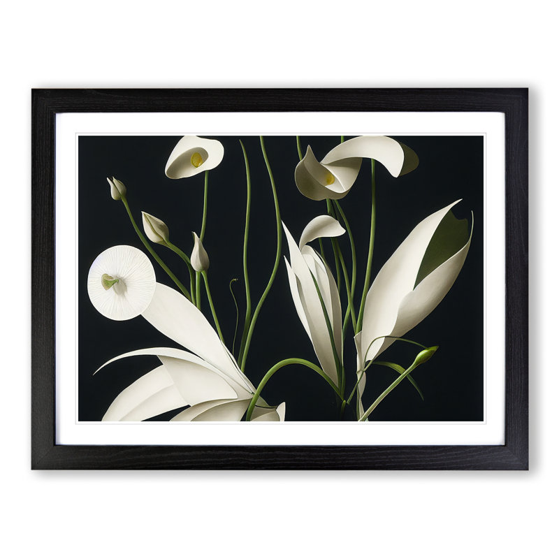 Excellent Flowers - Framed Print, 25cm H x 34cm W x 2cm D, Black