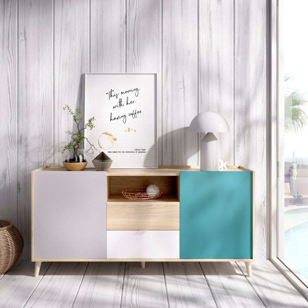 Sideboard Powellsville aus Massivholz 110 cm