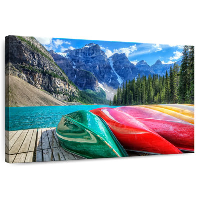 Mehar Moraine Lake Dock Canoes
