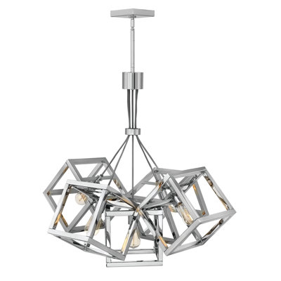 Lustre carré à cinq lumières Ensemble