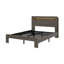 Structure de lit double, structure de lit plateforme en bois avec tête de lit à DEL avec rangement et 2 ports USB, silencieux, aucun sommier nécessaire et outil d'assemblage facile, grand rangement sous le lit, gris foncé-1381996131-1381996133