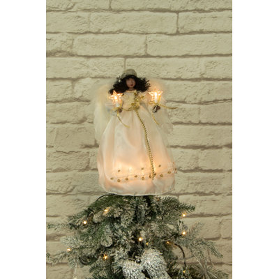 Philomena 12'' Fabric Lighted Tree Topper