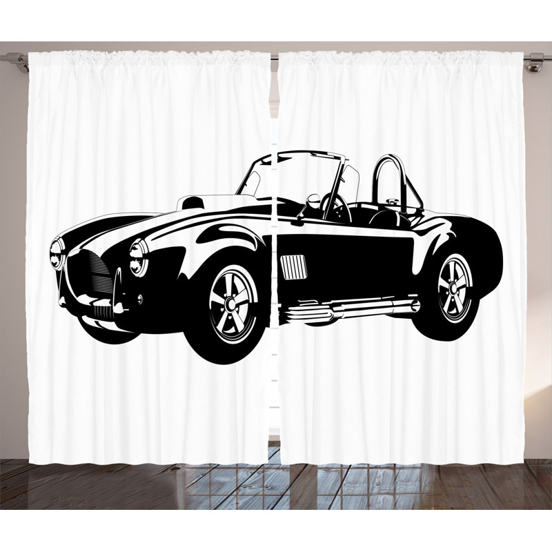 Cars Semi-Sheer Rod Pocket Curtain Panels, 54" x 108"