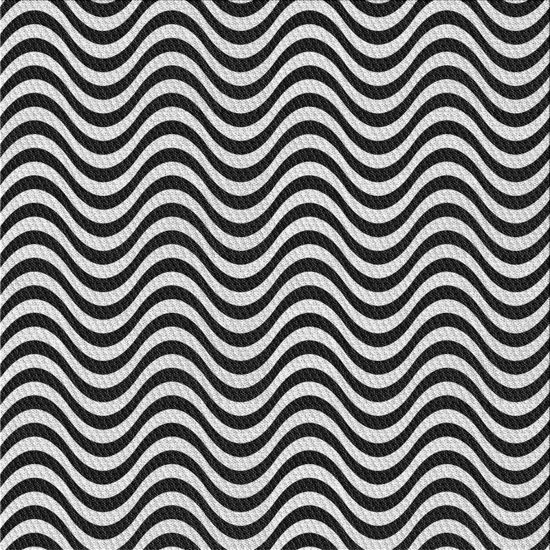 Tapis gris/zone noire à motifs, Carré 8 pi