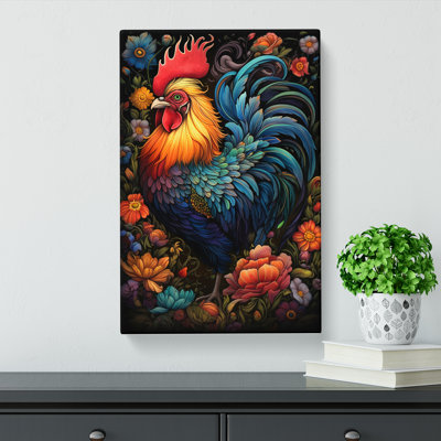Rooster Baroque - Wrapped Canvas