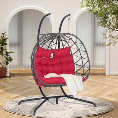 Chaise suspendue en rotin pour 2 personnes