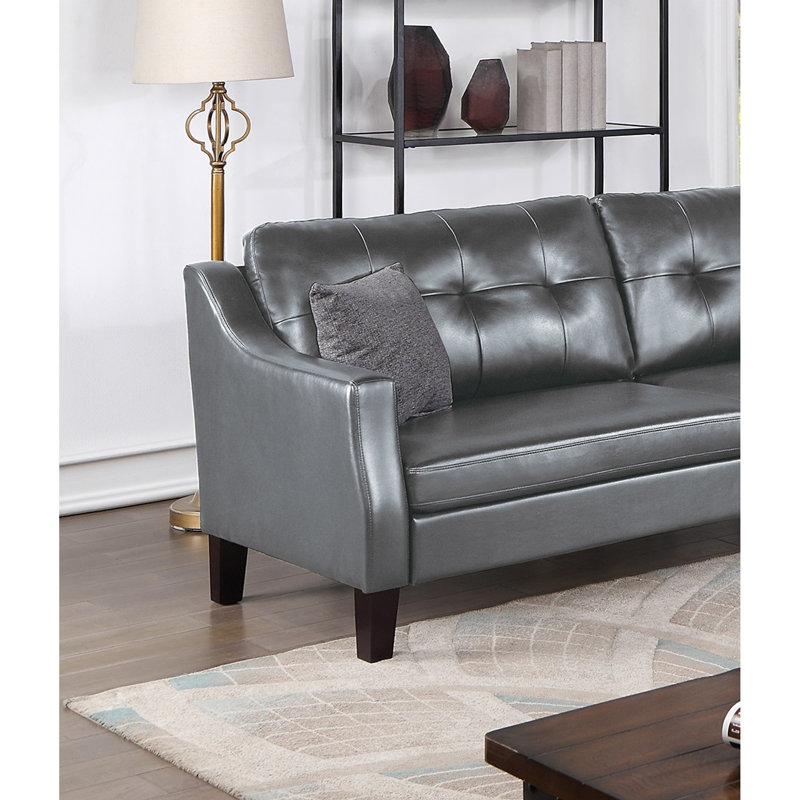 Ensemble de canapé contemporain 2 pièces Ensemble de salon Canapé et canapé Coussin moelleux, Gris