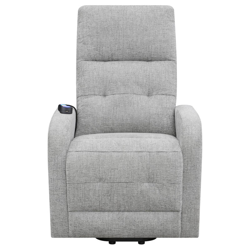 Fauteuil inclinable gris capitonné