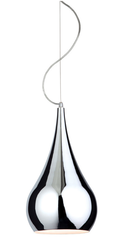 JASMIN 1 - Light Chrome Teardrop Pendant