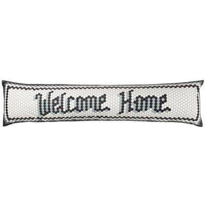 Welcome Home Mosaic Message Rectangular Floor Cushion Cover