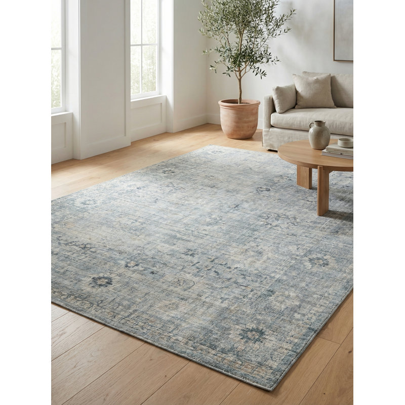 Cambridge Oriental Area Rug in Blue, Rectangle 10' x 14'
