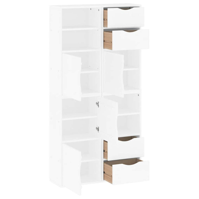 79cm H x 40cm W Bookcase, White