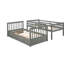 Lit superposé polyvalent Twintwin avec rangement gris - idéal pour une chambre familiale et solide et pratique