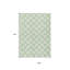 Tapis intérieur lavable à pois vert menthe et ivoire 9 pi x 12 pi