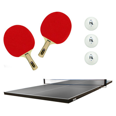 Plateau de conversion pliable de ping-pong avec raquettes et balles (19 mm d'épaisseur)