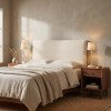 Mini lampe en fer recouverte de poudre ivoire