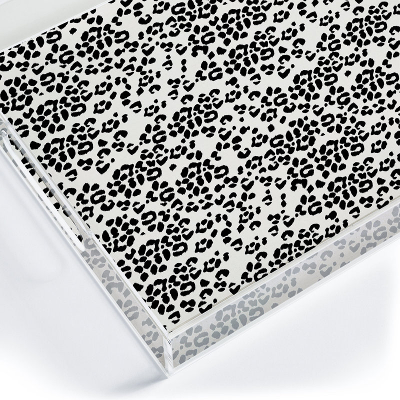 Plateau en acrylique Cassidy Rae Marietta, Beige, Motif Animal
