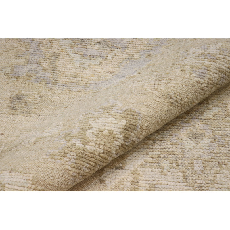 Oushak Cream Wool Area Rug, Rectangle 10'3" x 13'11"
