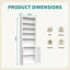 180.3cm H x 59.9cm W Metal Standard Bookcase