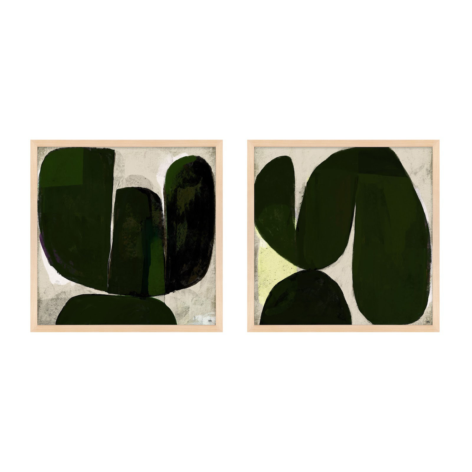 Succulent Set Of 2 by StudioM, Brown, 44" H x 44" W x 1.25" D