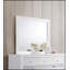 Naima Black Finish Mirror With Smooth Non-Beveled Edge And Clear Reflective Surface For Enhanced Light And Openness-510291999