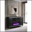 Commode chambre à coucher noire Mika-414915