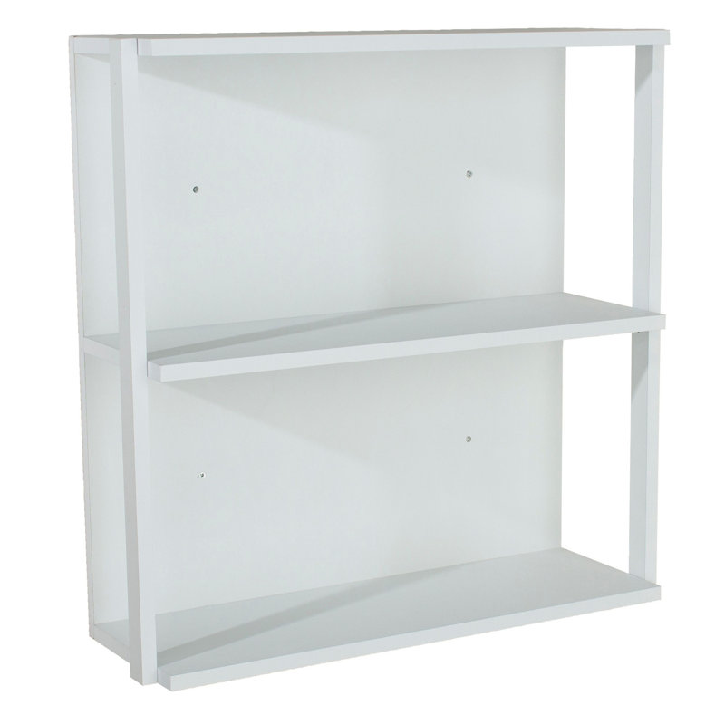 Recessed 3 Tier Wall Shelf Kit, Foiled Finish, White, 60" H x 60" W x 20" D