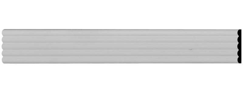 Primed White Polyurethane Fluted Panel Moulding