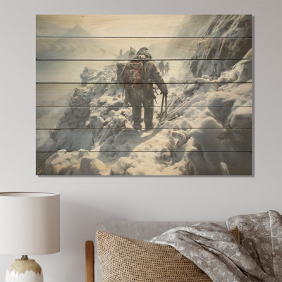 Hicking Winter Mountain Track III - Hiking On Wood Print -  Millwood Pines, 47D2BF4247E04931A2E4A266E6C7CE9B