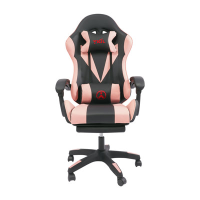 Fauteuil de jeu d'ordinateur pivotant réglable avec 5 roulettes