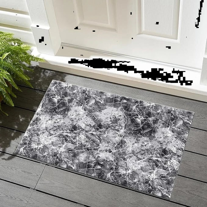Luxury Non Slip Indoor Door Mats Small Large Door Mat Washable Rugs Dirt Trapper Water Absorbent Kitchen Floor Mat, Grey