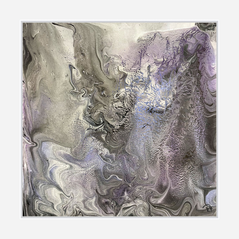 Mountain Fog Print by Rachel Farmer, 32" H x 32" W x 2" D, White Floater Frame Canvas
