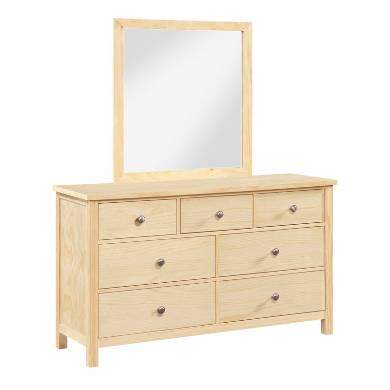 Commode 7 tiroirs avec miroir Natural