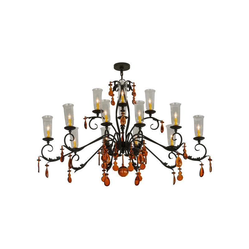 Lustre classique à 14 lumières de style bougie Kinman