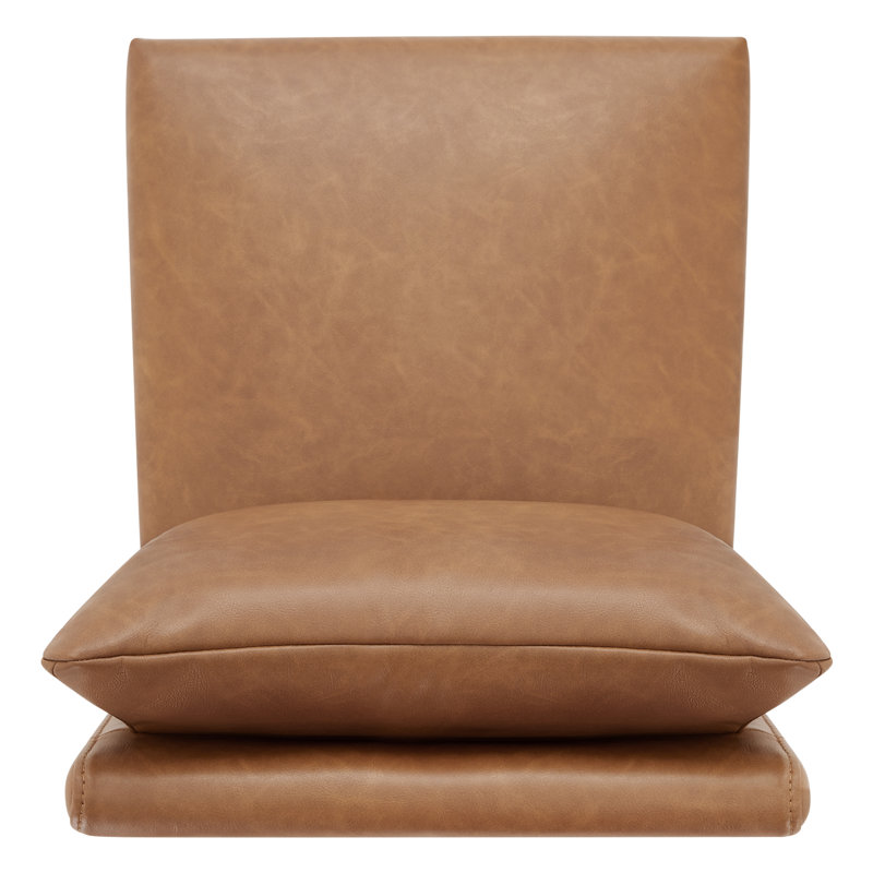 Tabouret de comptoir Clarkson, Similicuir cognac Copley