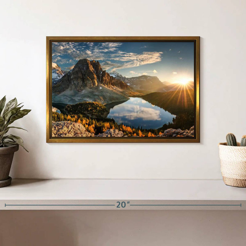 Lac Magog, Cadre flottant doré, 13 po x 9 po