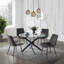 Round Glass Top Metal Base Dining Table-105900684-105900685