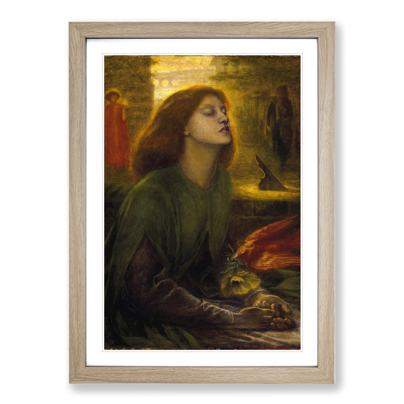 Beata Beatrix by Dante Gabriel Rossetti - Picture Frame Painting, Oak Framed, 48cm H x 36cm W x 2cm D
