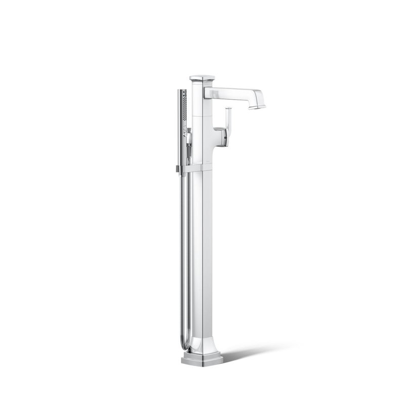 Riff Floor-Mount Bath Filler Trim, Polished Chrome