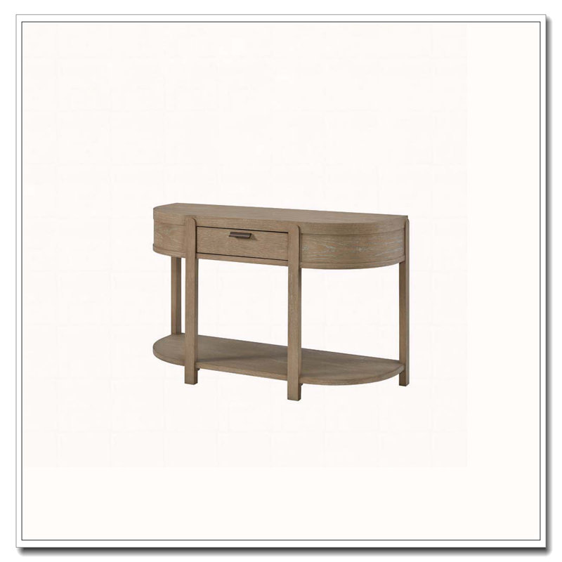 Console incurvée à 1 tiroir - Caramel