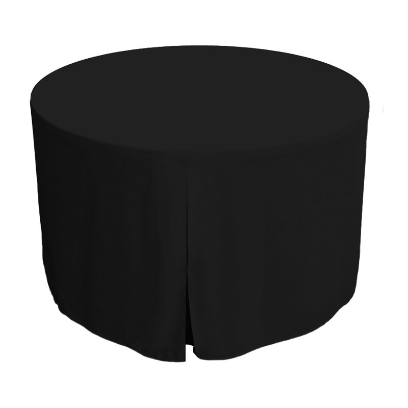 Tablevogue Round Table Cover, Black, 30" L x 30" W