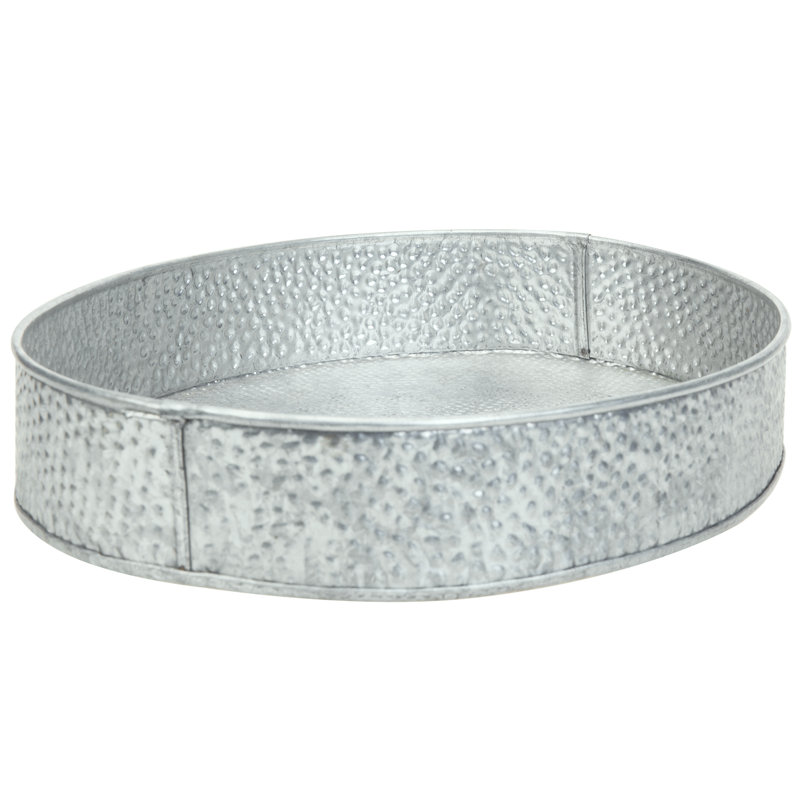 Oval Galvanized Metal Serving Tray