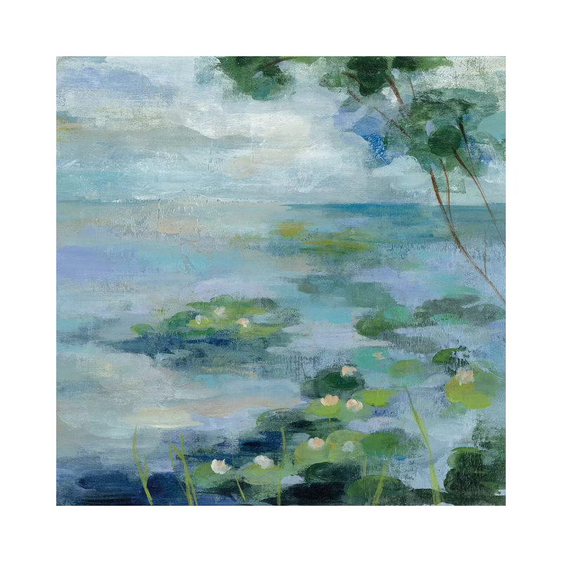«Lily Pond II» par Silvia Vassileva - reproduction d'art, Toile tendue, Aucun mat, H 12 po x l 12 po x P 0,75 po
