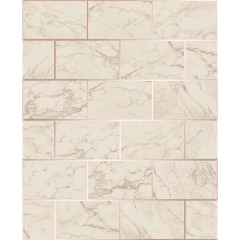 Radium 10m x 52cm Wallpaper Roll, Rose Gold