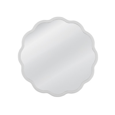 Miroir festonné en bois massif