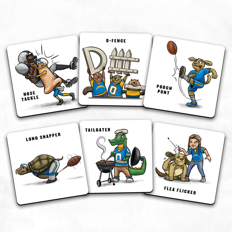 NFL Licensed Memory Match Game, Los Angeles Chargers