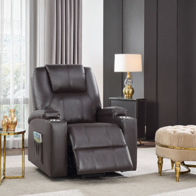 Zero Gravity Power Lift Recliner w/ Therapeutic Massage - Plush Pocket Coil Comfort & Space-Saving Design