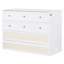 Lit double robuste en blanc avec des options de rangement spacieuses